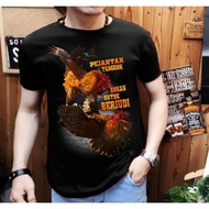 Men's Short Sleeve T-Shirt with Tough Rooster Image Men's Top Yc Collection/