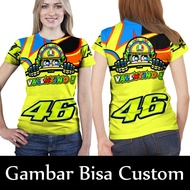 Kaos Cewek Fullprint Valentino Rosi VR46