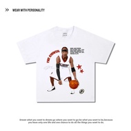 Allen Iverson American Style Short-Sleeved T-Shirt Retro Pure Cotton Basketball Jersey For Men