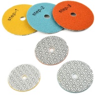 【APRTY】2PCS 4inch 100mm Dry/wet 3 Step Polishing Pads Grinding wheel fpr Granite tiles