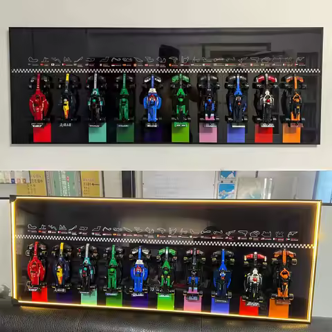 43.5" Metal Display Wall Mount for LEGO Speed Champions Ultimate Formula 1, Wallboard For LEGO F1 Sp