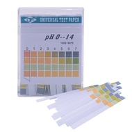 RCYAGO 100pcs Universal pH Test Paper Test Strip 0-14PH Range Acidic Alkaline Indicator