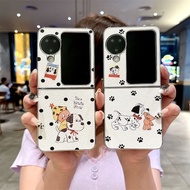 Flip Phone Case For OPPO Find N3 N2 Cute Dalmatian Dog Pattern