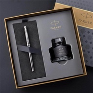 Parker New Collection IM Series Fountain Pen Fine Business Gift Set with Quink Ink Bottle in Black C