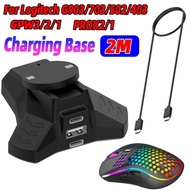Wireless Mouse Charging Base with Cable Gaming Mice Type-C Charger Dock Station for Logi G G903/703/