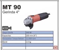 PAKET BATU 4" MAKITA MESIN GERINDA TANGAN 4" MAKTEC MT 90 ORIGINAL