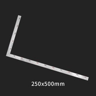 Square angle metal ruler 50x25cm