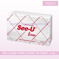 See-U Tissue Handtowel Economy 150 Sheet 2 Ply