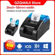 58mm Bluetooth USB Thermal Printer Receipt Printer QR Code Barcode Printing Supermarket Restaurant T