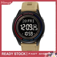 Henye SKMEI 2348 Digital Watch for Men Women with Backlight 50M Water Resistant World Time Daily Ala