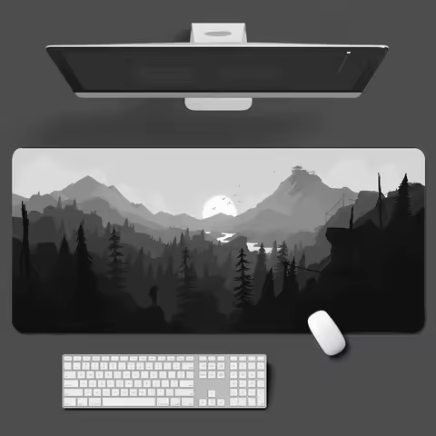 Mouse pad black landscape mountain sunset mouse pad extended pad mouse computer non-slip carpet comp