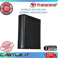 Transcend StoreJet 35T3 4TB / 8TB USB 3.2 External HDD Black