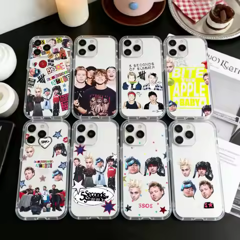 5 S-Seconds of S-Summer Band Phone Case For iPhone 17 16 15 14 13 12 11 Mini Pro Max Plus Transparen