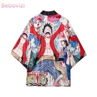 Fashion Loose Kimono Blazer Blouse for Women Men Plus Size Japanese Harajuku Anime Luffy Trend
