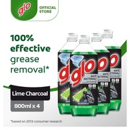 [Bundle of 4] Glo Active Foam Lime Charcoal Dishwash Liquid 800ml