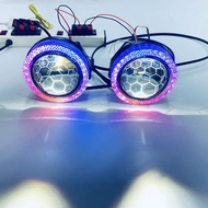 เลนส์โปรเจคเตอร์ bi-LED สไตล์ BM 3 นิ้ว แบบกลม 5D RGB