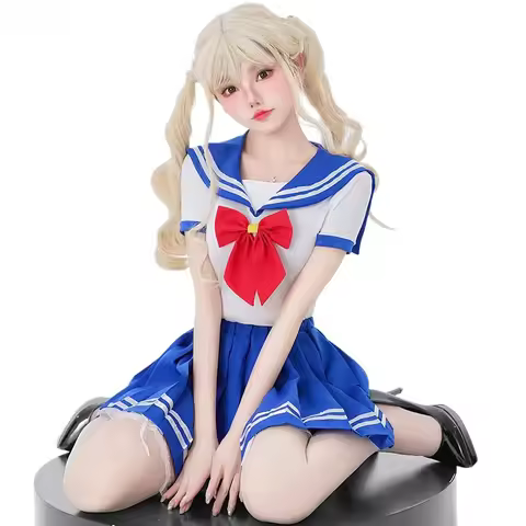 Japanese Anime School Girl Student Sailor Uniform Cosplay Costume Sweet Cute Student Outfits Role Pl