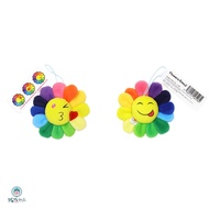 สไตล์ใหม่ดอกทานตะวัน Murakami Emoji พวงกุญแจกระเป๋าจี้ 8 Expressions ในสต็อกในประเทศ