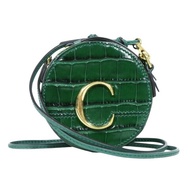 Chloe C Mini Crossbody Bag 蒄依綠色鱷魚紋迷你圓餅