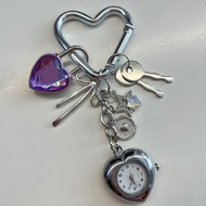 Y2k Love And Deepspace Star Jam Tangan Rantai Kunci Jam Perhiasan Jepun Boleh Laras Beg Pesona Loket