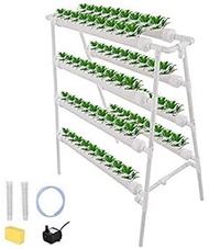 TIRUSS Hydroponic Grow Kit 72 Sites 8 Pipe NFT PVC Hydroponic Pipe Home Balcony Garden Grow Kit Hydroponic Soilless Plant Growing Systems Vegetable Planting Grow Kit (72Site 8Pipe)