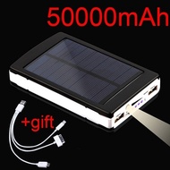 ZOSDON Solar Charger Power Bank 50000MAH Portable Charging Powerbank External Battery Chargers Bater