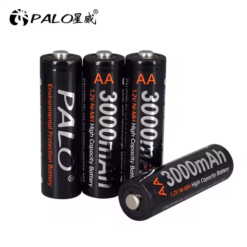PALO AA Battery NIMH AA 3000mAh 1.2V 2A Ni-Mh aa Rechargeable Batteries AA Bateria Baterias and 1.2V