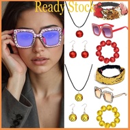 royal 50s 60s 70s 80s Women Hippie Costume Set Disco Outfit Halloween Cosplay Props