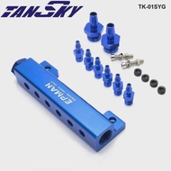 Vacuum Manifold Kit Fit Turbo Boost Intake Manifold 1/8" NPT 6 Port for SAAB TK-01SYG