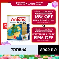 ANLENE Total 10 High Calcium & Collagen Adult Milk Powder Susu Tepung 奶粉 (800g x 3)