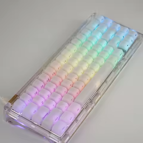 NPKC Foggy OEM Keycap Set Backlit Key caps Side Print Korean Keycaps for Cherry MX Switch ANSI Mecha