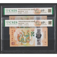 [CSIS Grading 69EPQ] China 2024 Year of Dragon Commemorative 20 Yuan UNC