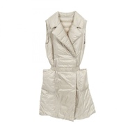 MONCLER SABLES 羽絨背心 尼龍 米色 00 碼 二手 女款