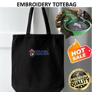 EMBROIDERY SULAM MALAYSIA MADANI LOGO TOTE BAG CANVAS BLACK