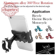 Aluminium Alloy 360 Degree Rotation Bike Motorcycle Handlebar Holder Phone Accessories E8q6