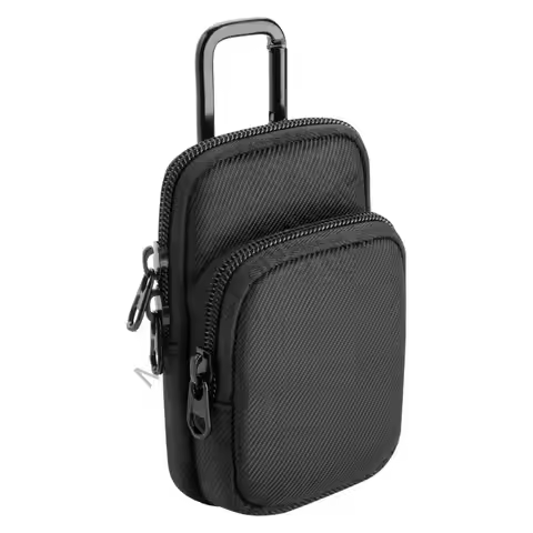 R2LF Portable Storage Player Carrying Case with Metal Carabiner Clip 600D Nylon Texture for Digital 