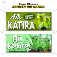✨READY DESIGN✨ BANNER AIR KATIRA - Tebal / Kalis Air / Tahan Lasak - Peniaga Penjual Air Balang (A1-