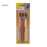 PISAU UKIR SET V-TEC 2003-3 ISI 3 PCS ALAT BUTSIR KAYU SABUN VTEC