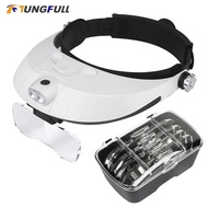 Headband Magnifier Multi-functional Illuminated Magnifier Magnifying Glass 1X 1.5X 2X 2.5X 3.5X Head