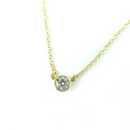 品相極佳的 TIFFANY & Co. Tiffany Elsa Peretti Diamonds by the Yard 單鑽吊墜，750 金材質，鑲嵌 0.12 克拉鑽石，直徑約 4.42 毫米，