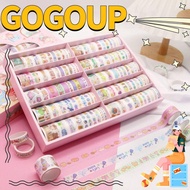 Gogoup 100Rolls/Set Washi Tape Kartun Sastra Scrapbooking Gadis Hati