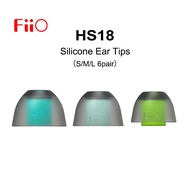 FiiO HS18 Silicon Eartips(6 Pairs) Compatible Sound Tube Diameters of 5.0-6.5mm for Earphone FD11 FF