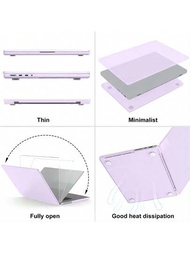 水晶紫色透明保護殼,適用於macbook Air 13 M2、macbook Pro 13 2020 M1、funda Macbook Pro 14 2021、macbook Pro 15、macbook Air 11、macbook Pro 16、macbook Air 12、microsoft Laptop 13.5吋、15吋和12吋