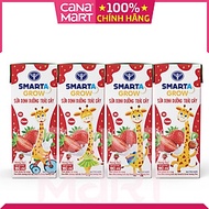 Thùng sữa nước trái cây Smarta Grow (vị dâu) giúp trẻ tăng chiều cao, phát triển não bộ, dinh dưỡng 