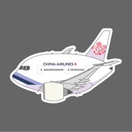China Airlines Q Version Boeing 777 Airplane Shape Waterproof 3M Sticker Size 90mm