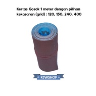 MERAH Sandpaper No. 150 Meter Sandpaper Sand Paper Meter Rubbing Paper ROL No.150 Red Sandpaper Grit