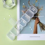 Portable Seven-Compartment Seven-Day Pill Box for Organizing and Packing Pills7Grid Hardware Screw B