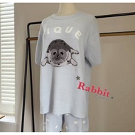 Little Rabbit Grocery Shop Japan Gelato pique Cute Seal Jacquard Feather Home Pajamas Set