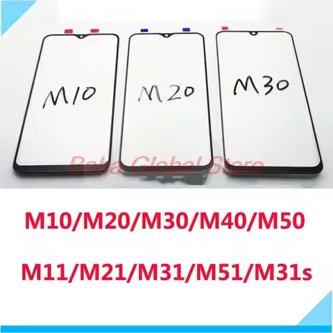 5xOuter Screen For Samsung Galaxy M10 M20 M30 M40 M50 M11 M51 M515 M31S M31 M21 Front Touch Panel LC
