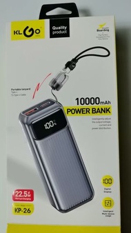 Pearl-klgoKP-26-white-10000mAhPD快充行動電源（自帶Type-C線便攜式大容量行動電源）移動電源充電寶尿袋